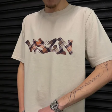 Vszn Plaid Tee Bone (2)
