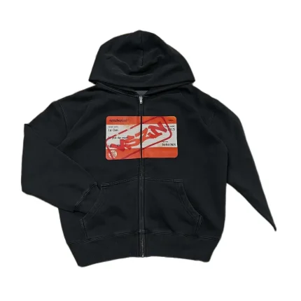 Vszn Zip Hoodie Black (1)